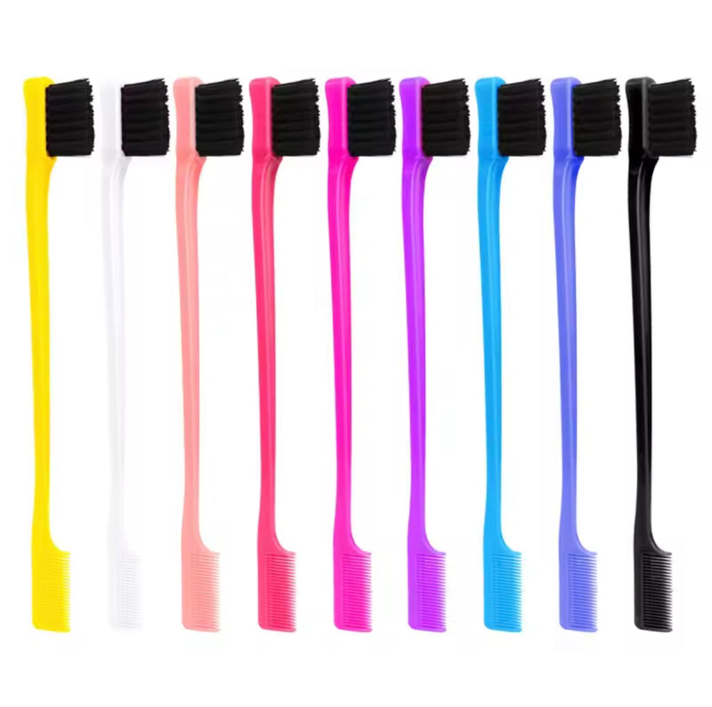 2-in-1 Edge Control Brush – Assorted Colors-3 pack