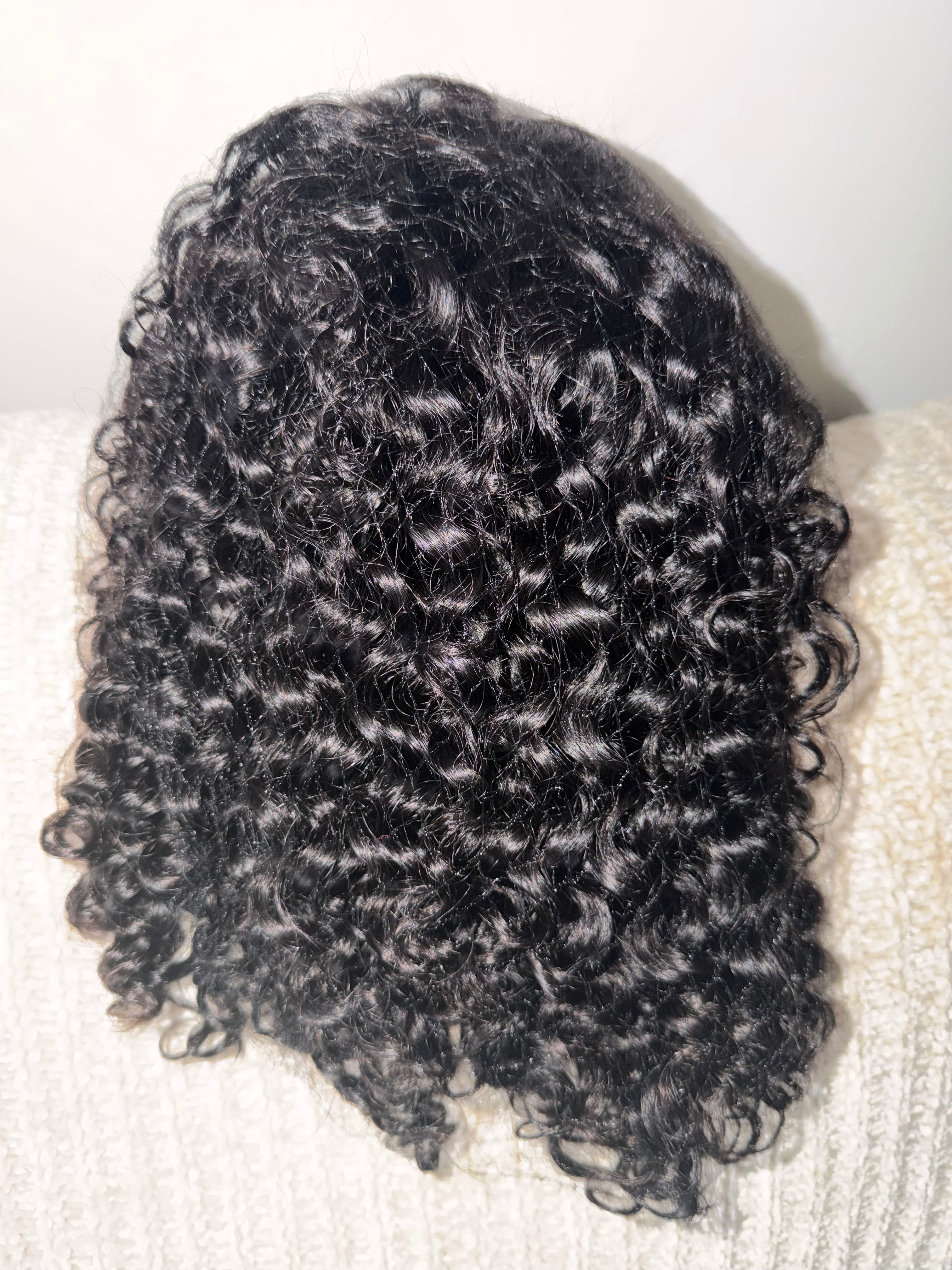 12” Water Wave Human Hair Bob Wig | 13x4 Transparent Lace | Glueless | 200% Density