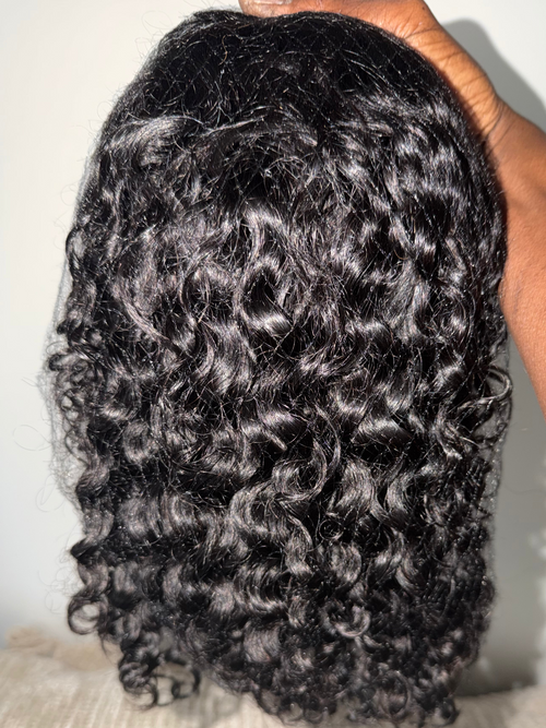 12” Water Wave Human Hair Bob Wig | 13x4 Transparent Lace | Glueless | 200% Density