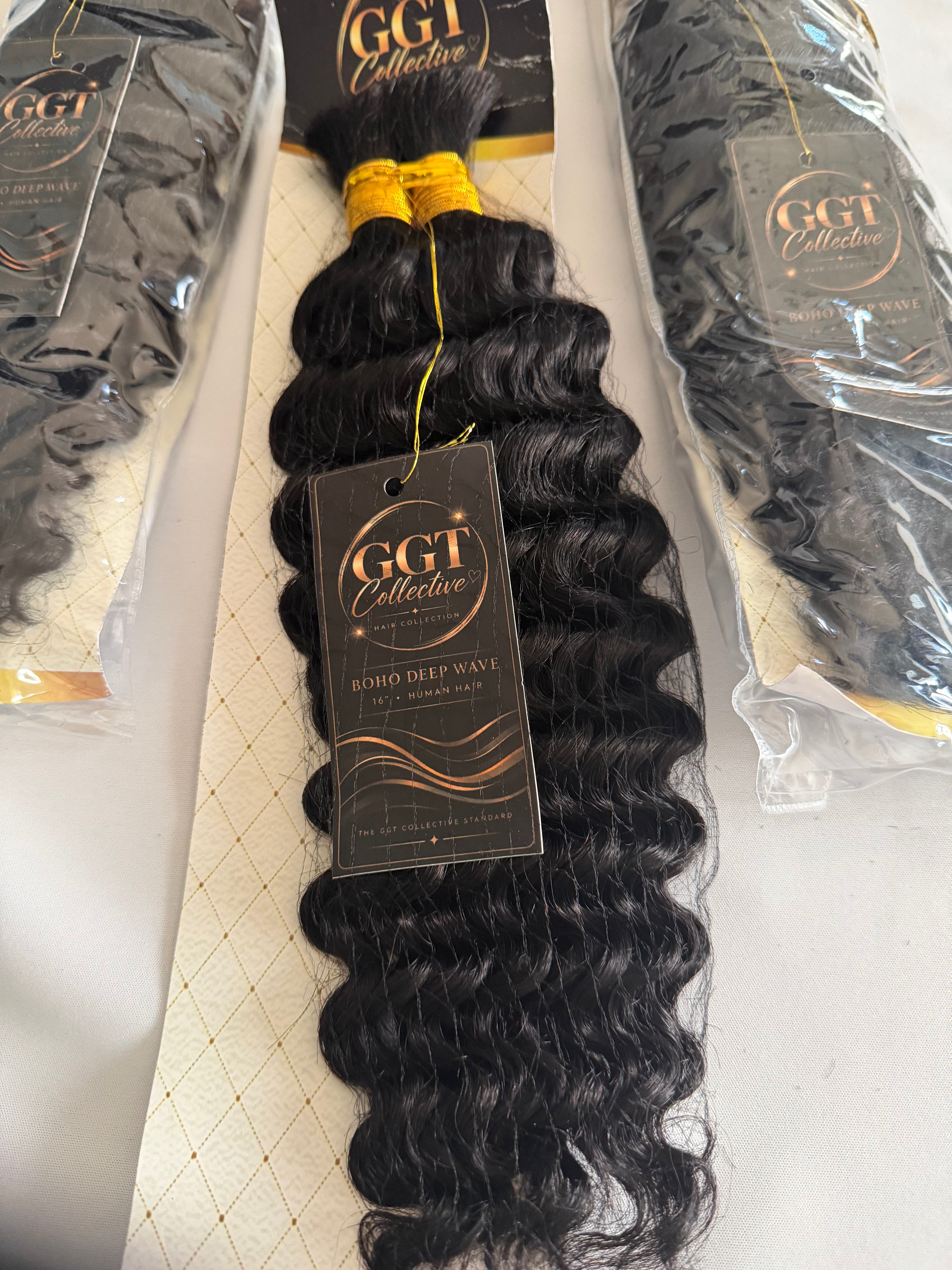 16in Deep Wave Human Hair for Boho 100g per pack