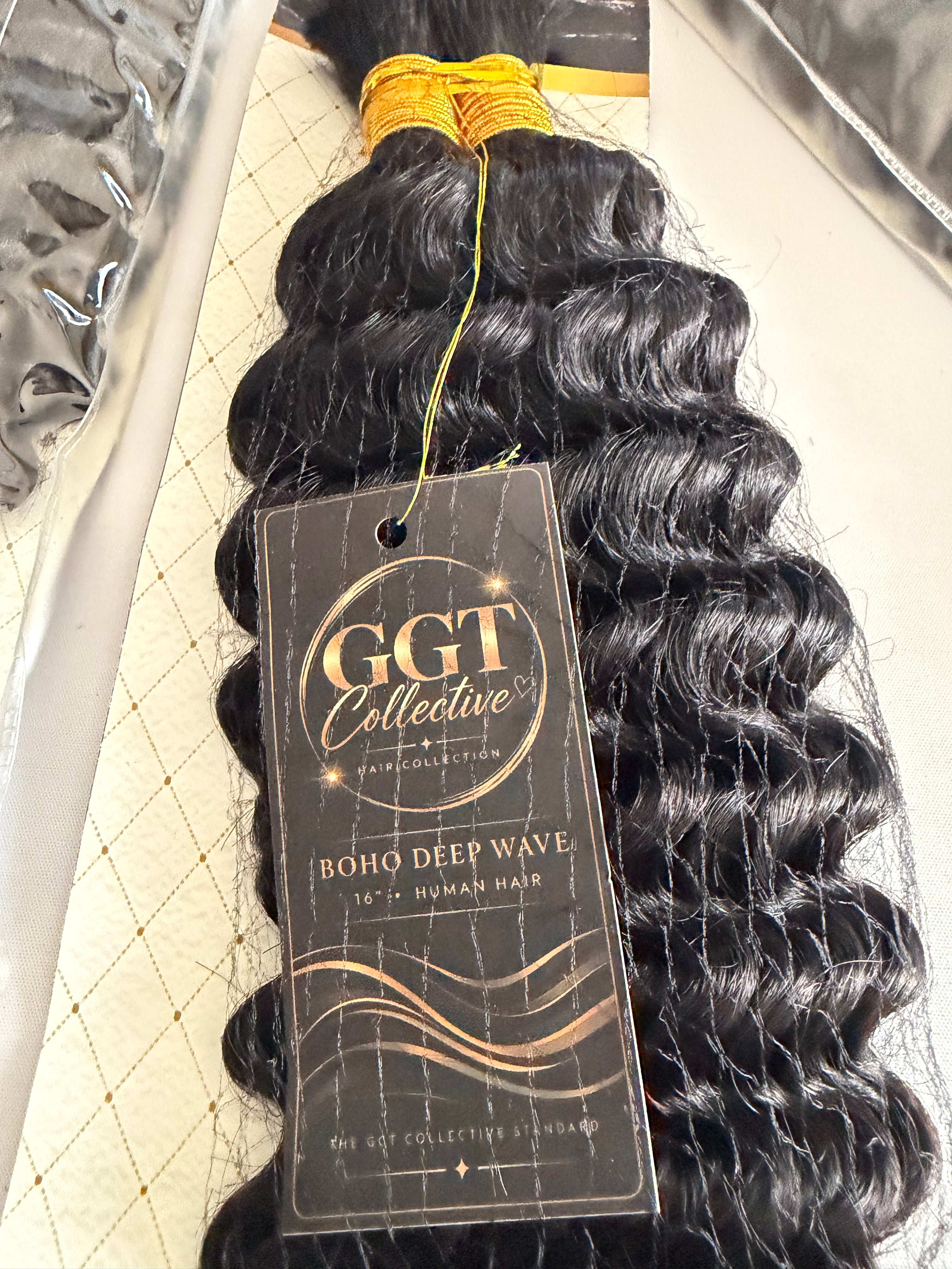 16in Deep Wave Human Hair for Boho 100g per pack